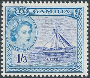 Gambia 1956 1s3d Ultramarine & Light Blue SG179a MH #2