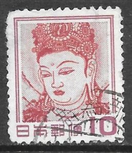 Japan 580: 10y Kannon Bosatsu, Kondo Hall, Nara, used, F-VF