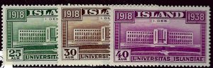 Iceland SC#209-211 Mint F-VF SCV$24.00...Worth a Close Look!