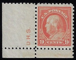 Scott #471 - $400.00 – XF-OG-NH – Corner margin single with engraver’s initials.