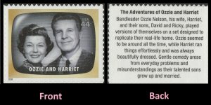US 4414q Early TV Memories Ozzie and Harriet 44c single MNH 2009