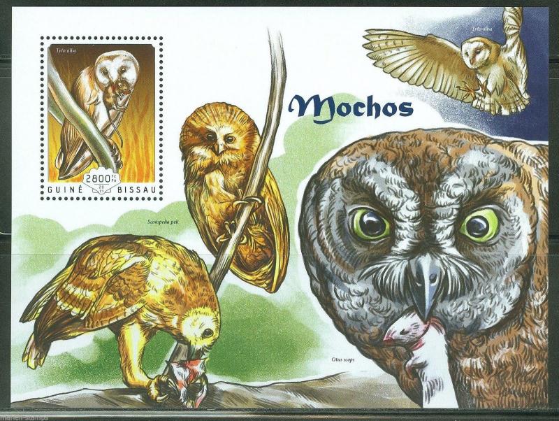 GUINEA BISSAU  2014 OWLS   SOUVENIR  SHEET MINT  NH