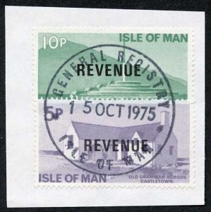 Isle of Man 10p and 5p QEII Pictorial Revenue CDS On Piece