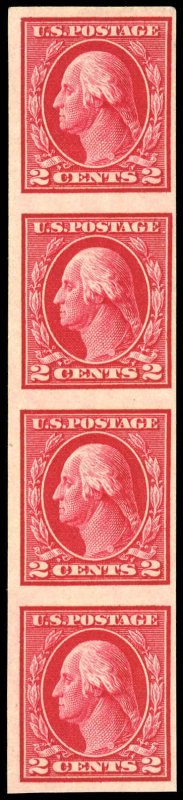 US Sc 482 VF/MNH Strip of 4 - 1916 2¢ Washington