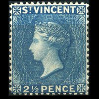 ST.VINCENT 1897 - Scott# 45 Queen 2.5p no gum