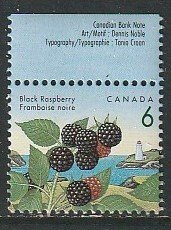 1992 Canada - Sc 1353 - MNH VF - 1 single - Berries - Black Raspberry