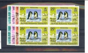 British Antarctic Territory Scott 72-75 Mint NH blocks (Catalog Value $94.00)