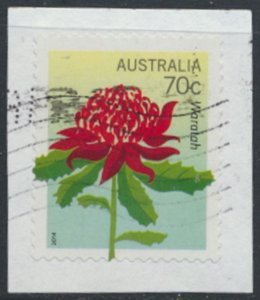 Australia SC# 4061 Flowers from 2014 Used Waratah details & scan