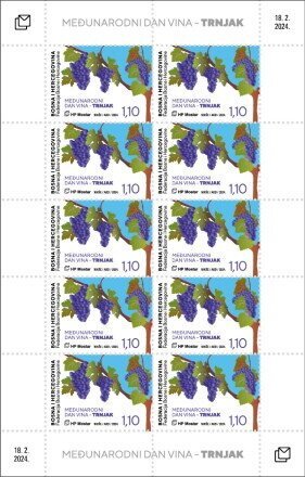 Bosnia and Herzegovina Mostar 2024 MNH Stamps Mini Sheet Wine Grapes Fruits