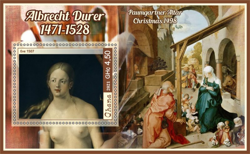 Stamps. Art, painting, Albrecht Durer 2021 8 sheets perforated ** MNH