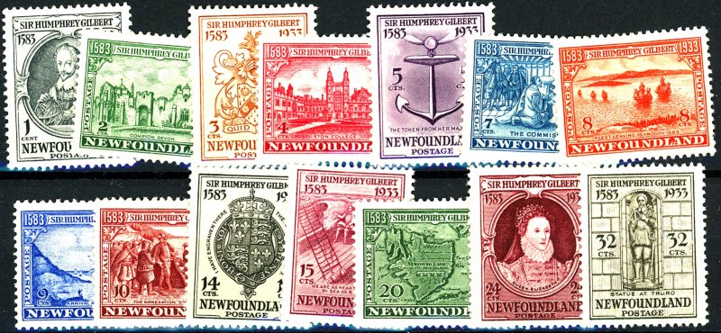 Newfoundland #212-225 MINT OG HR