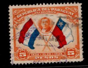 Paraguay Scott 359 Used Flag stamp