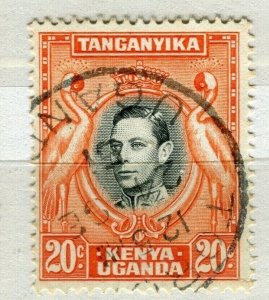 BRITISH KUT; 1938-40s early GVI issue used 20c. value, fine Postmark