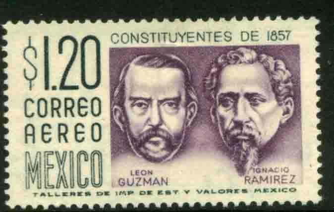 MEXICO C237 $1.20Pesos 1950 Definitive 2nd Printing wmk 300 MINT, NH. F-VF.