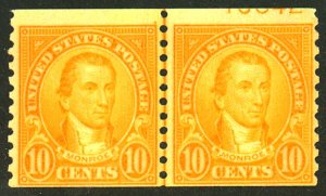 U.S. #603 MINT PAIR OG NH