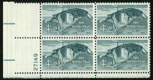 #1198 4c Homestead Act, Plate Block [27149 LL], Mint **ANY 4=FREE SHIPPING**