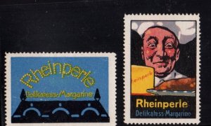 German Advertising Stamps - Rheinperle Pearl of the Rhine Margarine