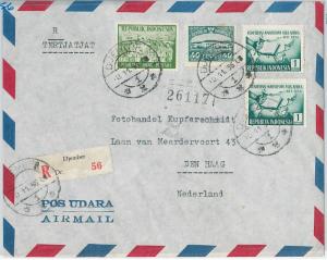 62353 -  INDONESIA - POSTAL HISTORY -  REGISTERED COVER to HOLLAND 1956