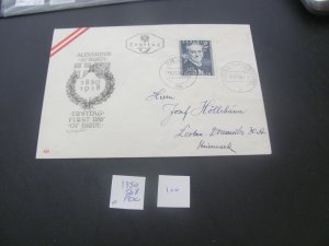 AUSTRIA 1950 SC 568 FDC