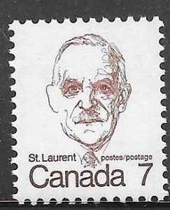 Canada 592: 7c Louis St. Laurent, MNH, VF