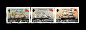 Isle of Man  255-58 1984 3 different ships Mint NH PD