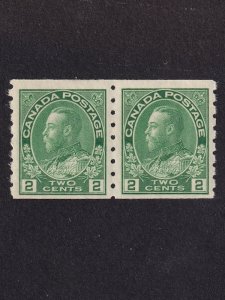 Canada, Scott 128, Mint NH, Pair, Dry Printing, F-V