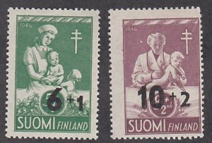 Finland # B90-91, Surcharged Stamps, Doctor & Nurse with Children, Mint NH