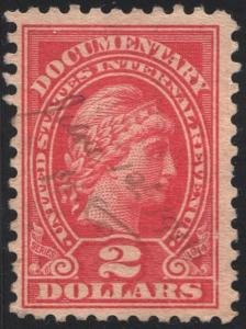 R218 $2.00 Documentary Stamp (1914) Used