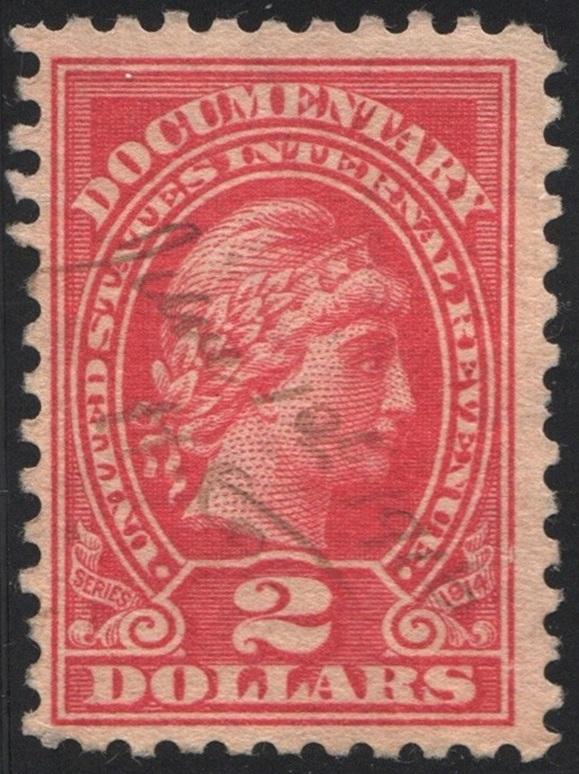 R218 $2.00 Documentary Stamp (1914) Used