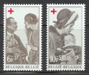 Belgium Scott B822-23 MNHOG - 1968 Red Cross Surtax Issue - SCV $1.60