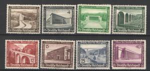 Germany 1936 Sc# B93-B96 & B98-B101  Semi-postals Short set MNH NG VF+