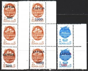 Latvia. 1991. 313-16 from the series. Standard, overprints. MNH.