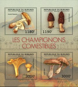 Mushrooms Stamp Amanita Rubescens Boletus Edulis Cantharellus S/S MNH #2738-2741