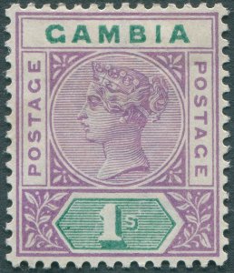 Gambia 1898 1s violet & green SG44 unused