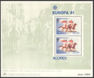 Portugal Azores Sc# 322a MNH Souvenir Sheet 1981 Europa