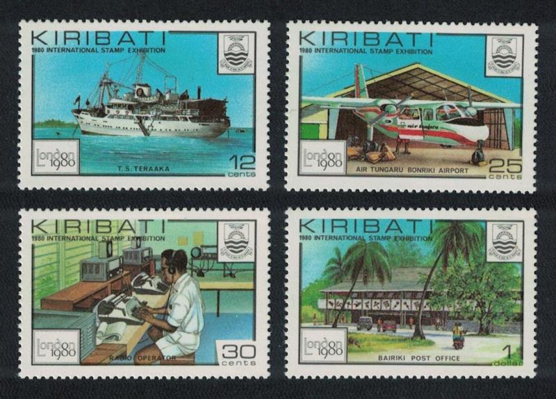 Kiribati Ship Aircraft 'London 1980' International Stamp Exhibition 4v