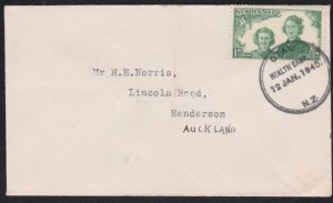 NEW ZEALAND  1945 Health 1d on cover OTAKI HEALTH CAMP cds.................A6701