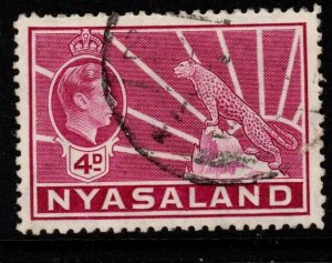 NYASALAND SG135 1938 4d BRIGHT MAGENTA FINE USED