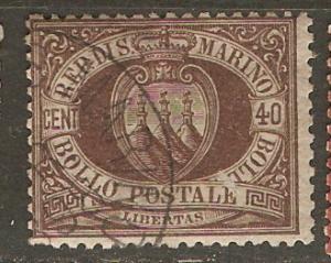 San Marino 18 SG 23 Used F/VF 1892 SCV $17.50