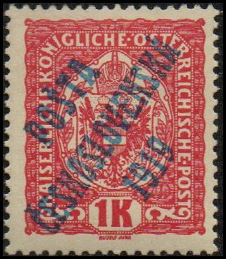 Czechoslovakia B16 - Mint-NH - 1k Coat of Arms (Austria) (1919)