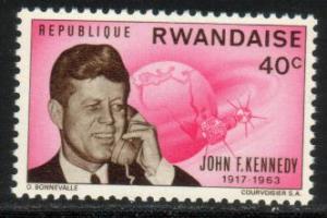 President John F. Kennedy, Rwanda stamp SC#131 mint