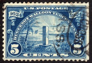 1924, US 5c, Huguenot-Walloon, Used, Sc 616