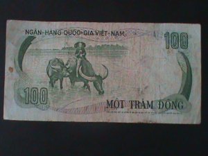 ​VIETNAM-BANK OF VIETNAM-100 DONG-CIRCULATED-VERY FINE WE SHIP TO WORLDWIDE