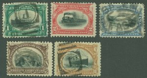 US Scott #294 // #299 Used Short Set, Missing #296, SCV $115.00