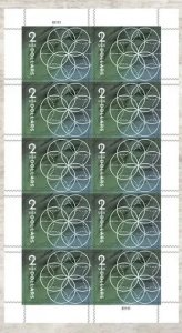5 Sheets of 10pcs, Floral Geometry, Forever Stamps, 50PCS