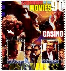 Feature Film Casino on Stamps - 2 Stamp  Sheet  - M0192