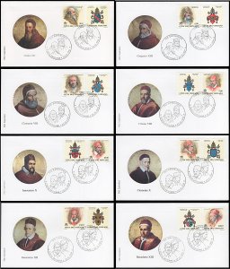 Vatican City 1095-1102, FDC, Popes of the Holy Years