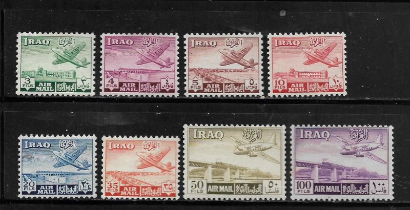 IRAQ,C1-C8, MINT HINGED, AIR MAIL