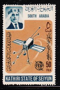 South Arabia Kathiri State 1966 MH SG #87 25f Telstar satellite ITU Centenary