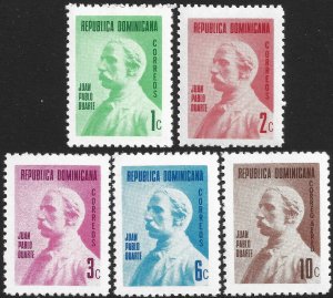 Dominican Republic #664-67, 174  MNH - Juan Pablo Duarte (1970)